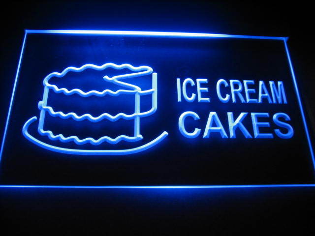 Ice Cream Cakes Logo Shop Neon Light Sign